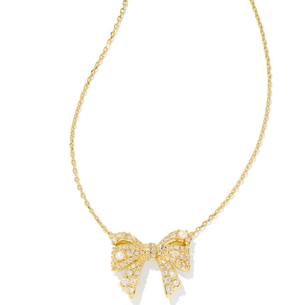 Kendra Scott Gold Bow Necklace